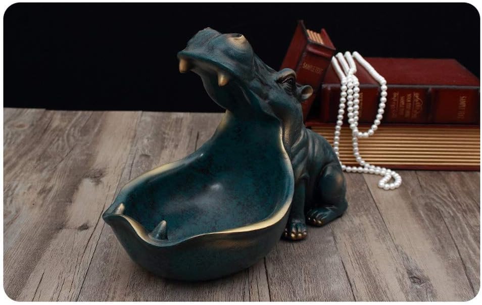 Unique Hippo Decoration Statue Figurine Home Table Decoration Gift With Exquisite Workmanship Durable And Sturdy Hippo Statue Hippopotamus Container