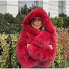 Women Faux Fur Coat Fashion Warm Winter Furry Long Sleeve Hooded Female Coats Loose Fluffy Short Fur Jacket Ladies Outwear