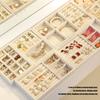 4er-Pack Samt Schmuck-Vitrine mit Schutzfutter Halskettenplatte für Halsketten Ohrring-Aufbewahrung Heimdekorationen