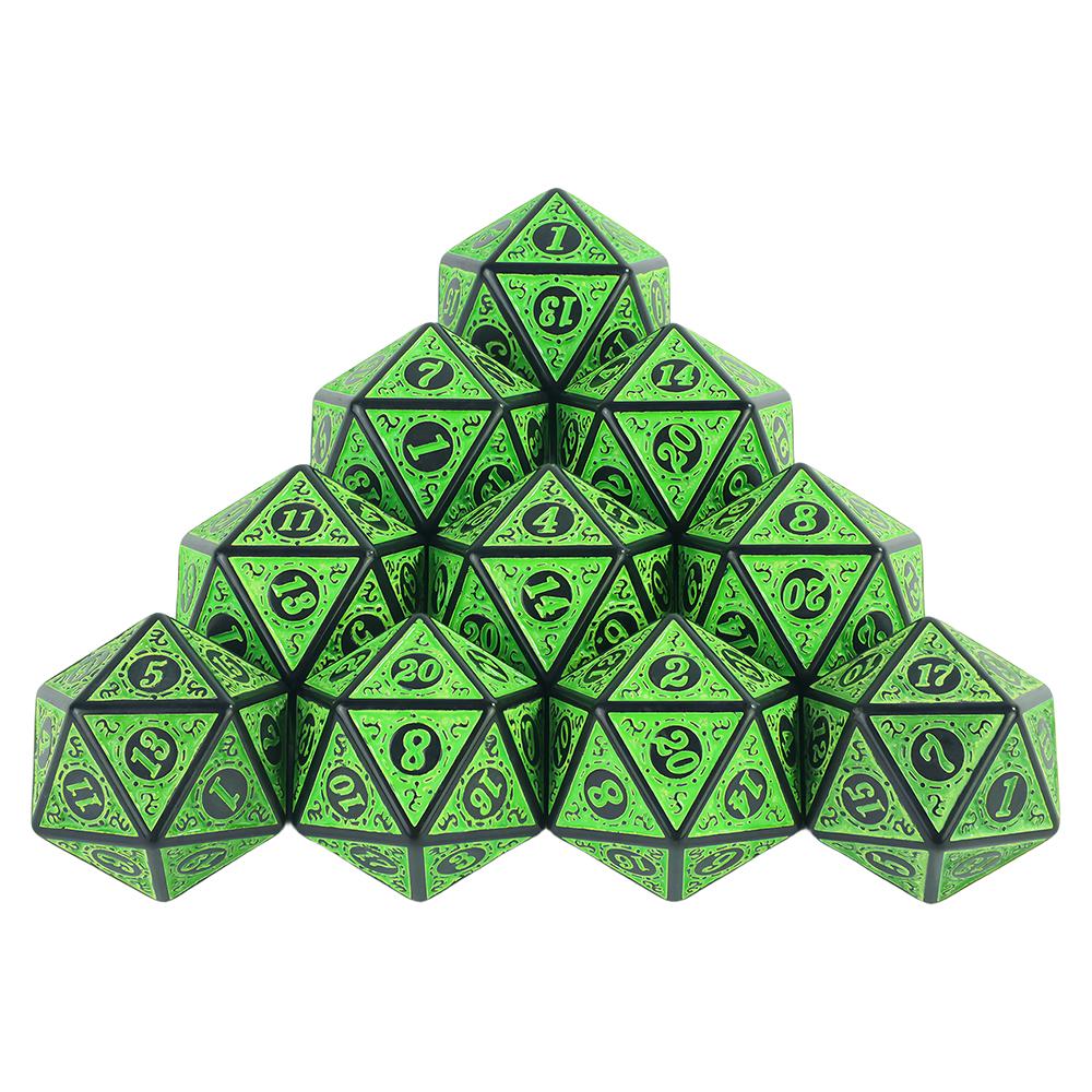 10ks 20stranná sada polyedrických kostek pro DND RPG hry na hrdiny a stolní hry