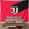 Juventus FC Logo on Red Background Pattern Wall Hanging Tapestry Decorative Tapestry Home Decor for Bedroom and Living Room