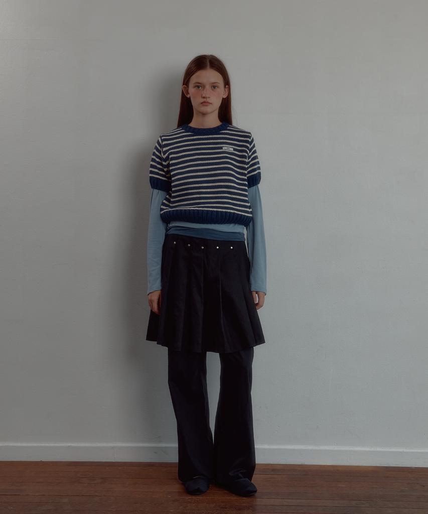 Leteoli Lr Stripe Half Knit_Navy