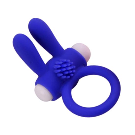 Butterfly Rabbit Vibrating Cock Ring - Dual Stimulation Delay Ring with Multi-Speed Vibration, Body-Safe Silicone, Waterproof Adjustable Fit