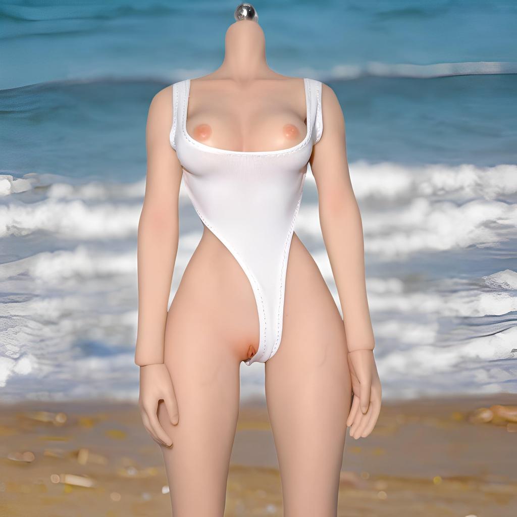 AIEK Scale Figure Female with Body No Pubic and Detailed Premium Compatible with VERYCOOL 1/6 Body, Ultra-Flexible Seamless, Breast-Modified Body,