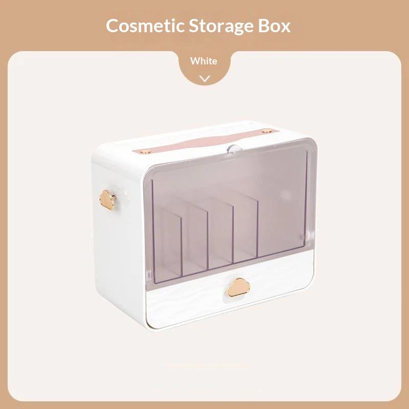 Makeup Organizer with See-through Compartments Drawer Eco-friendly Material Cosmetic Holder for Bathroom Vanity A1