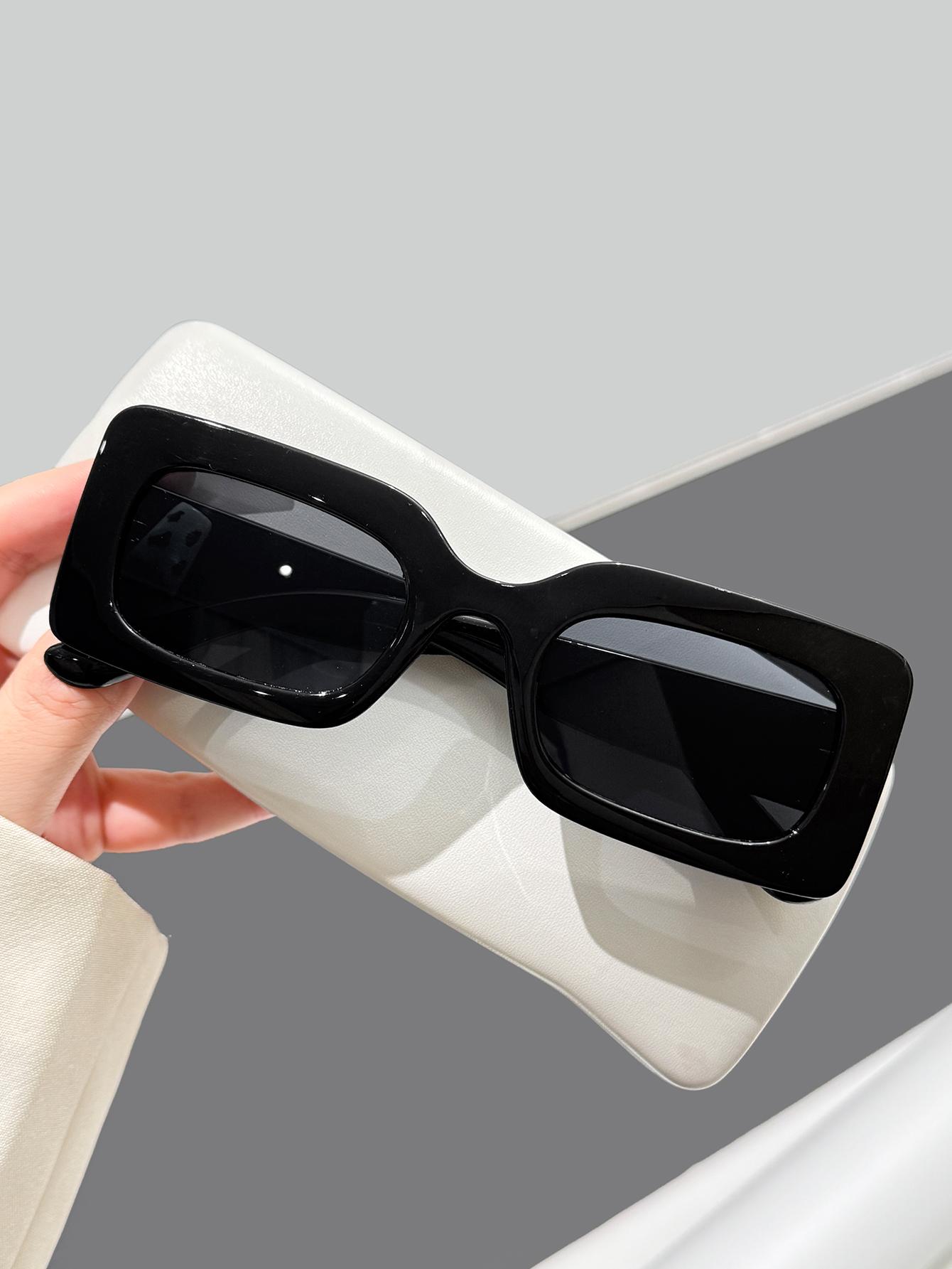 

1Pc Women s Large Frame Rectangular Sunglasses Trendy Minimalist Style Sunglasses Suitable for Driving, Outdoors, and Vacation