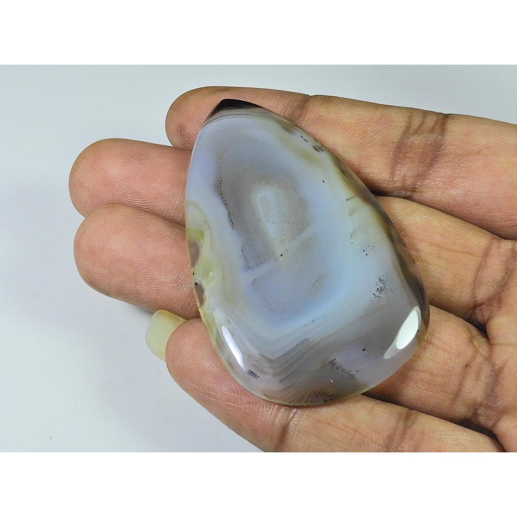 90Cts. Natural Botswana Agate Pear Cabochon Loose Gemstone 36X61X04MM SK-4078