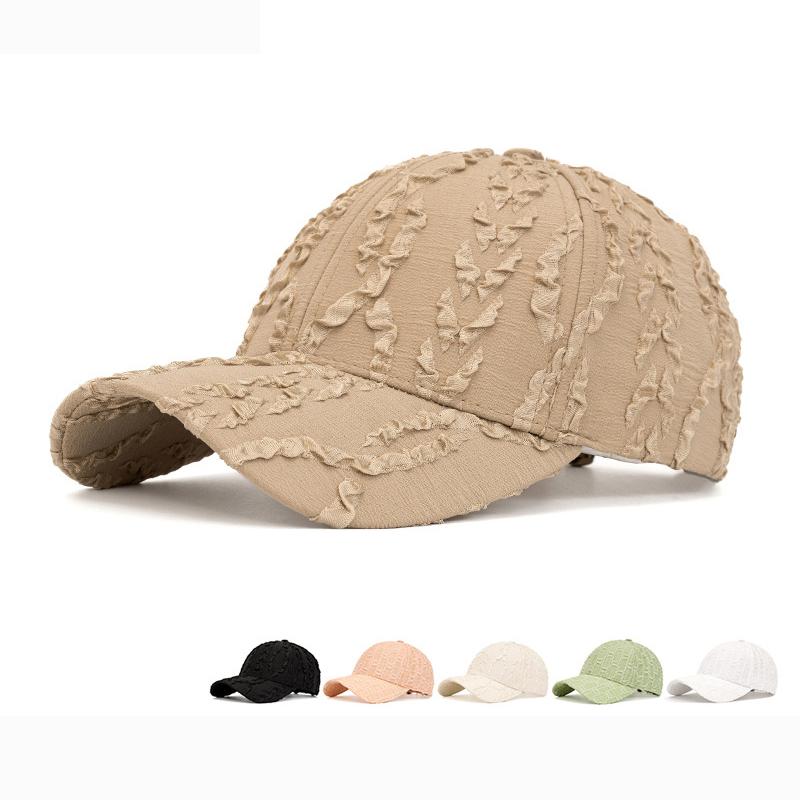 

Baseball Cap Women s Pleated Hat Spring Summer Sunshade Cap чорний