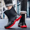 Modische Regenschuhe kurzer Schaft 2025 neue Herren wasserdichte Regenstiefel dicksohlige verschleißfeste Fahrer Takeaway regenfeste Gummischuhe