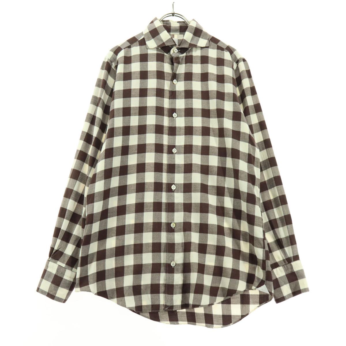 

Косметические товары Finamore сделано в Италии Рубашка с длинным рукавом в клетку Мужская Б/У