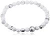 [Dr. Monroe] Dr MONROE BS-02 Sterling Silver 925 Cut Stone Bracelet Howlite BS-02-SV-HWL