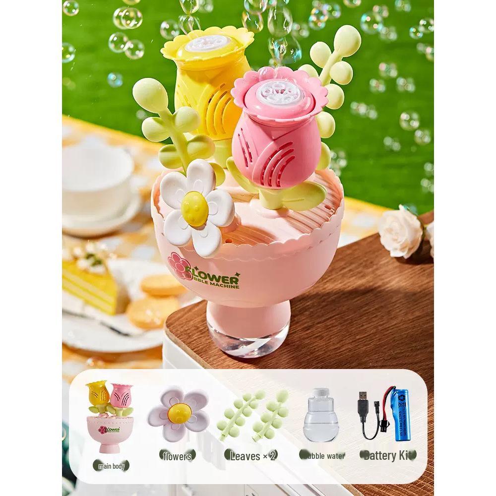 

Christmas Automatic Handheld Bubble Machine with Lights - Fun Gift for Kids