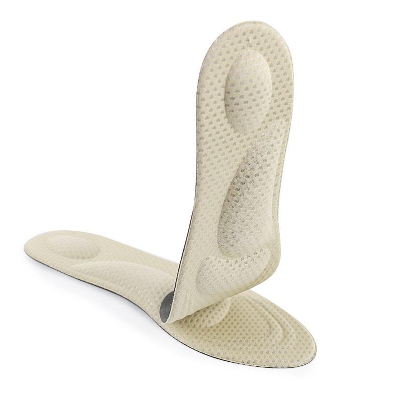 4D Grid Insoles, Plantar Feet, Sweat-absorbing, Breathable, Deodorant, High Heels, Soft Soles, Shock Absorption, Full Pads, Soft Men's Sports Running