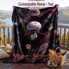 Personalized Flannel Throw Blanket,Tokyo Ghoul Custom Printed Name, Cozy Plush Blanket For Home Use