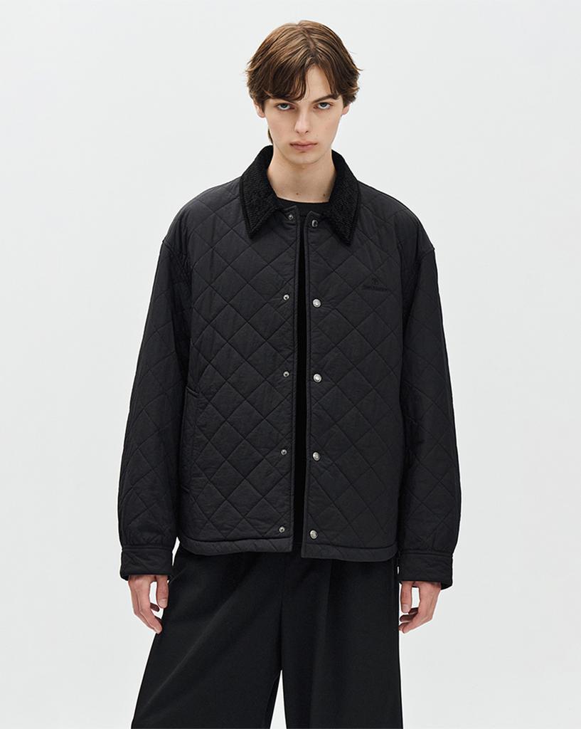 Ziosongzio Semblance Quilted Coach Jumper Black Zh5Jp814Bk