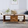 VidaXL Coffee Table Smoked Oak 102x50x40 Cm Engineered Wood 817525