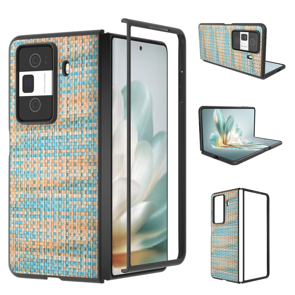 For Honor Magic Vs3 5G Case Leather+PC Phone Cover Plaid Texture