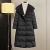 Women's 90% Down Long Coat with Sheep Wool Collar