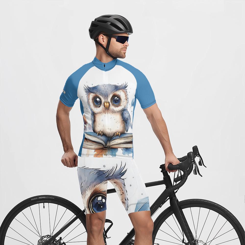 Men's Short Sleeve Cycling Jersey - 2025 Design, Quick-Dry, Breathable, Printed Top for Summer Road Biking