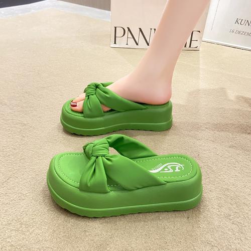 

Модные новинки 2024 года, летние женские сандалии на высоком каблуке, женские пляжные шлепанцы на платформе, массивные шлепанцы, женские 6,5 см, женские шикарные тапочки 37