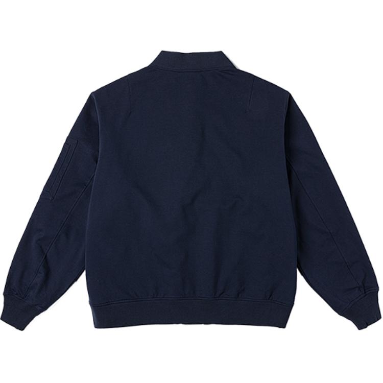 Vans Solid Color Full Zip Long Sleeve Jacket Men jackets Dark-Blue VN000KETBO6