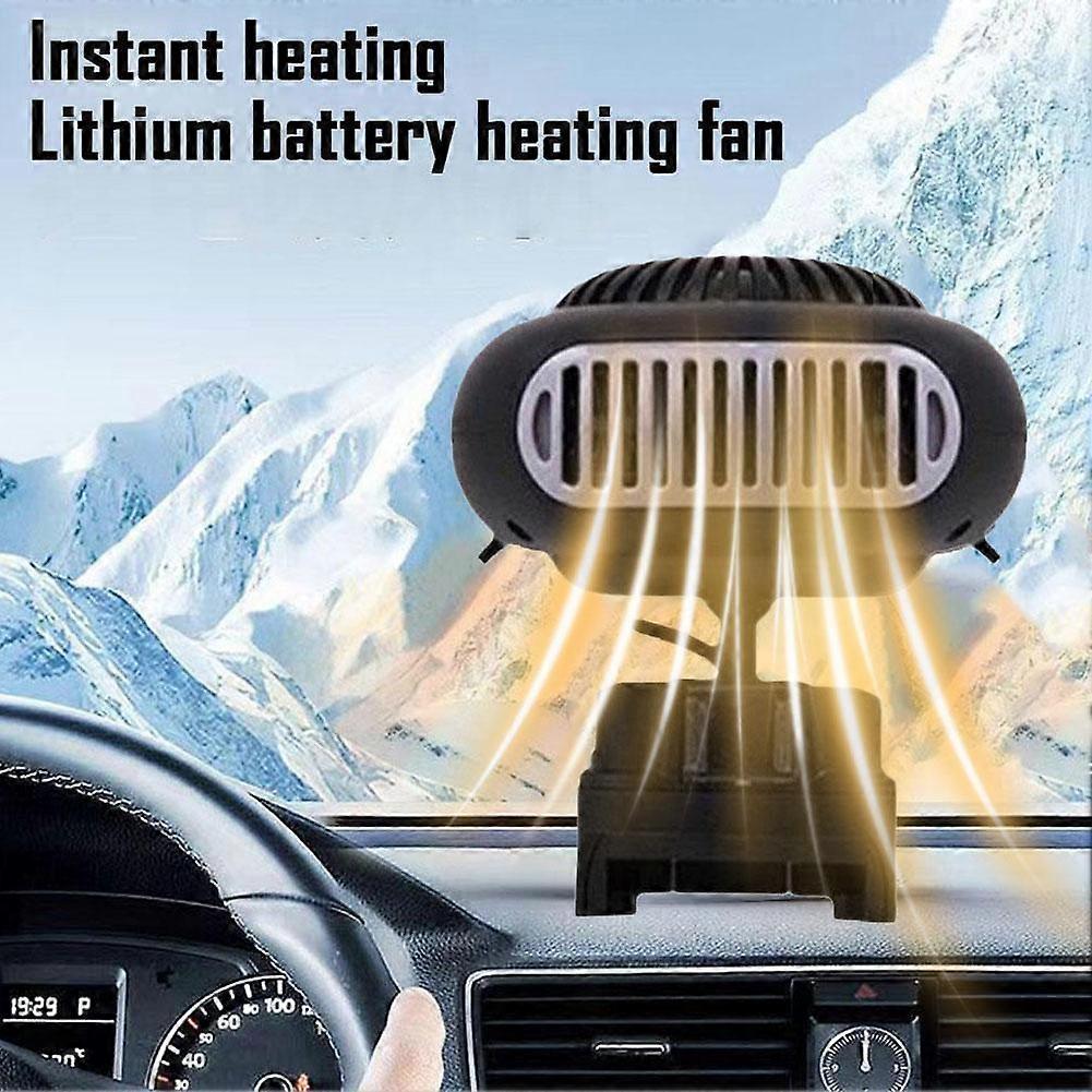 Wireless Lithium Battery Fan Heater Electric Tricycle Car Window Defogging Construction Site Outdoor Heating Hand Warmer Fan
