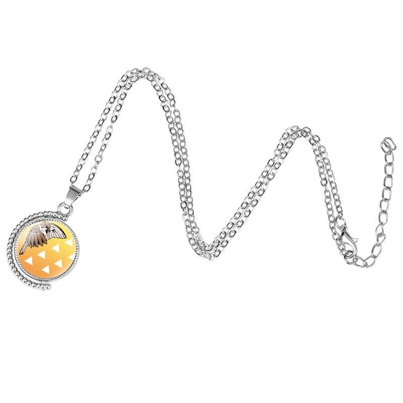 Demon Dualsided Unique Slayer Pendant Necklace For Enthusiasts Anime