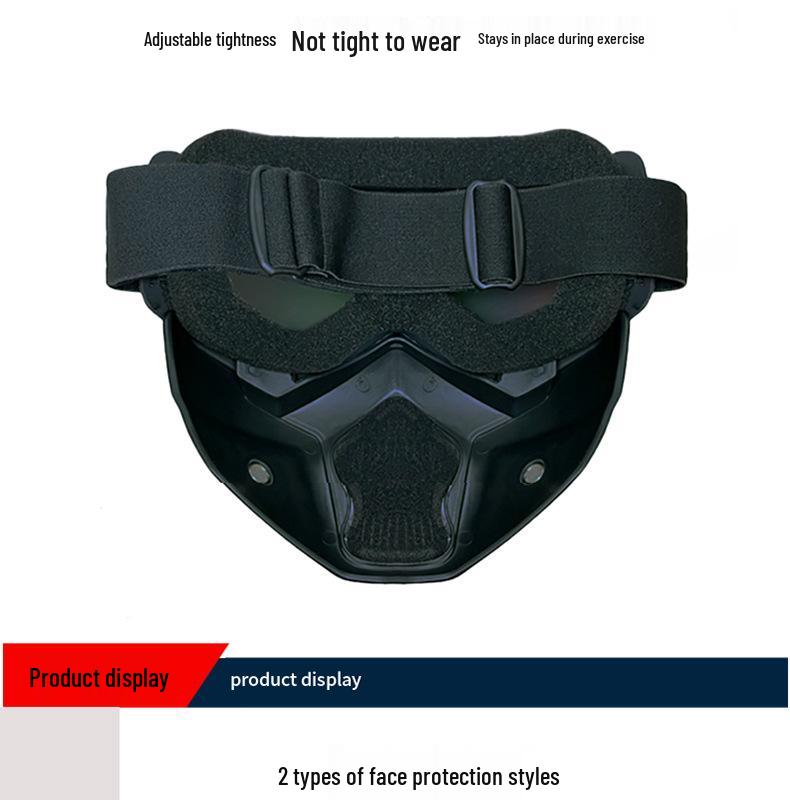 Retro Harley Windproof Face Shield & Goggles for Motorcycle Riding