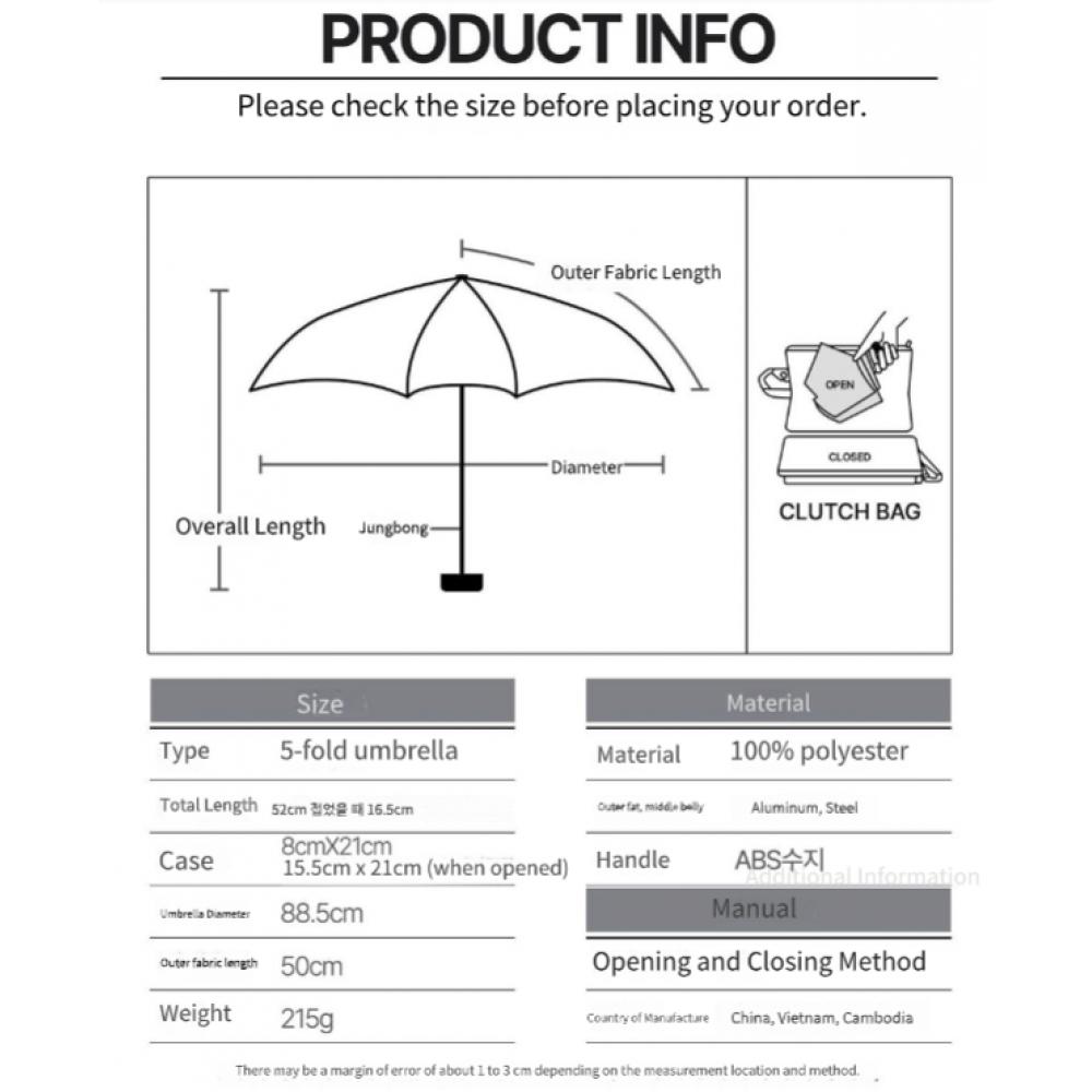 WPC Mini 3 Stage Umbrella Plaid Flower 7852 155 002