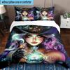 Witchcraft In The Moonlight 3pcs Bedding,Including 1pc Duvet Cover And 2pcs Pillowcases Perfect for Christmas,Ideal for Bedroom, Dormitory
