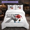 Set Biancheria da Letto Cristiano Ronaldo 3 Pezzi Morbido Set Copripiumino con Federe Set Decorazione Camera da Letto per la Casa