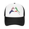 Australian Iranian Unity Heart Hands with Lion and Sun Baseball Cap Streetwear Men Mesh Trucker Hat Design Baseball Caps Gift