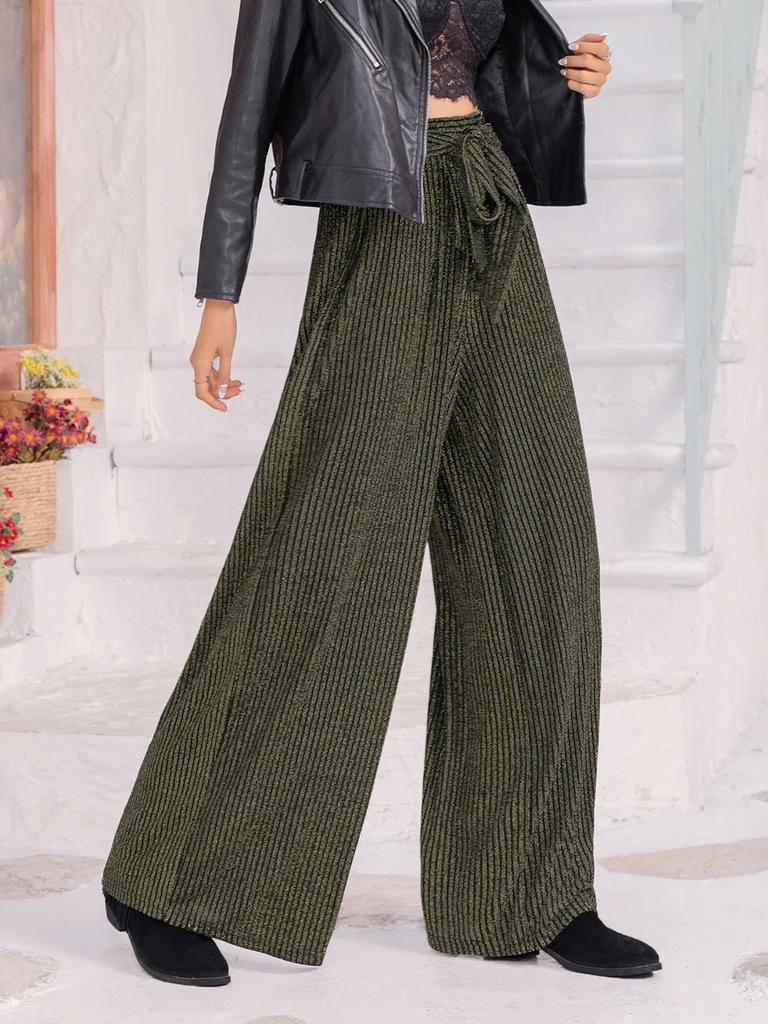 

Elegant Solid Color Casual Trousers for Women - 2025 Spring/Summer Collection L армия зеленый
