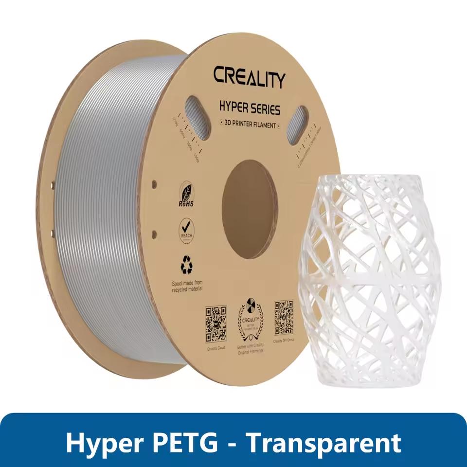 CREALITY Hyper PETG 3D Printer Filament 1.75mm Up to 600mm/s Waterproof HighSpeed Rapid PETG 1kg Dimensional Accuracy ±0.03mm