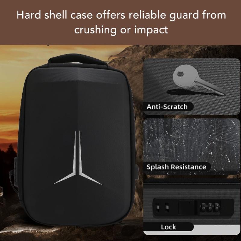 Satellite Backpack Water Resistant Protective Breathable Travel Case with USB Charging Port for Mini Dish Power Supply Cables Pi