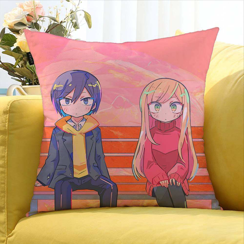 My Love Story With Yamada-Kun At Lv999 Various Sizes Square Pillow Case For Car Home Bedchamber Decor