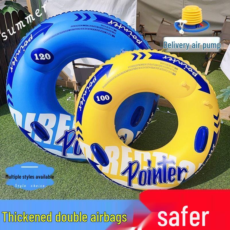 Adult & Children's Inflatable Swim Ring: Thickened Lifebuoy & Underarm Float for Beginners