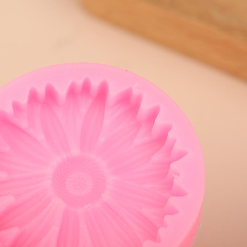 1Pc 3D Sunflower Flower Silicone Mold Diy Bakware Flower Moulds Candle Molds Sunflower Cake Decoration Baking Tools