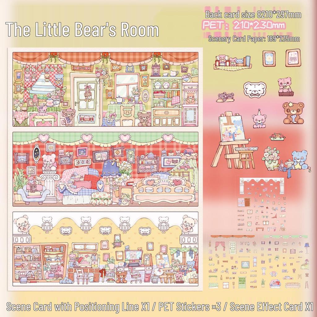 3D Large-Scale Scenery Sticker: DIY Visual Stacking Miniature Scene, No Cutting Needed