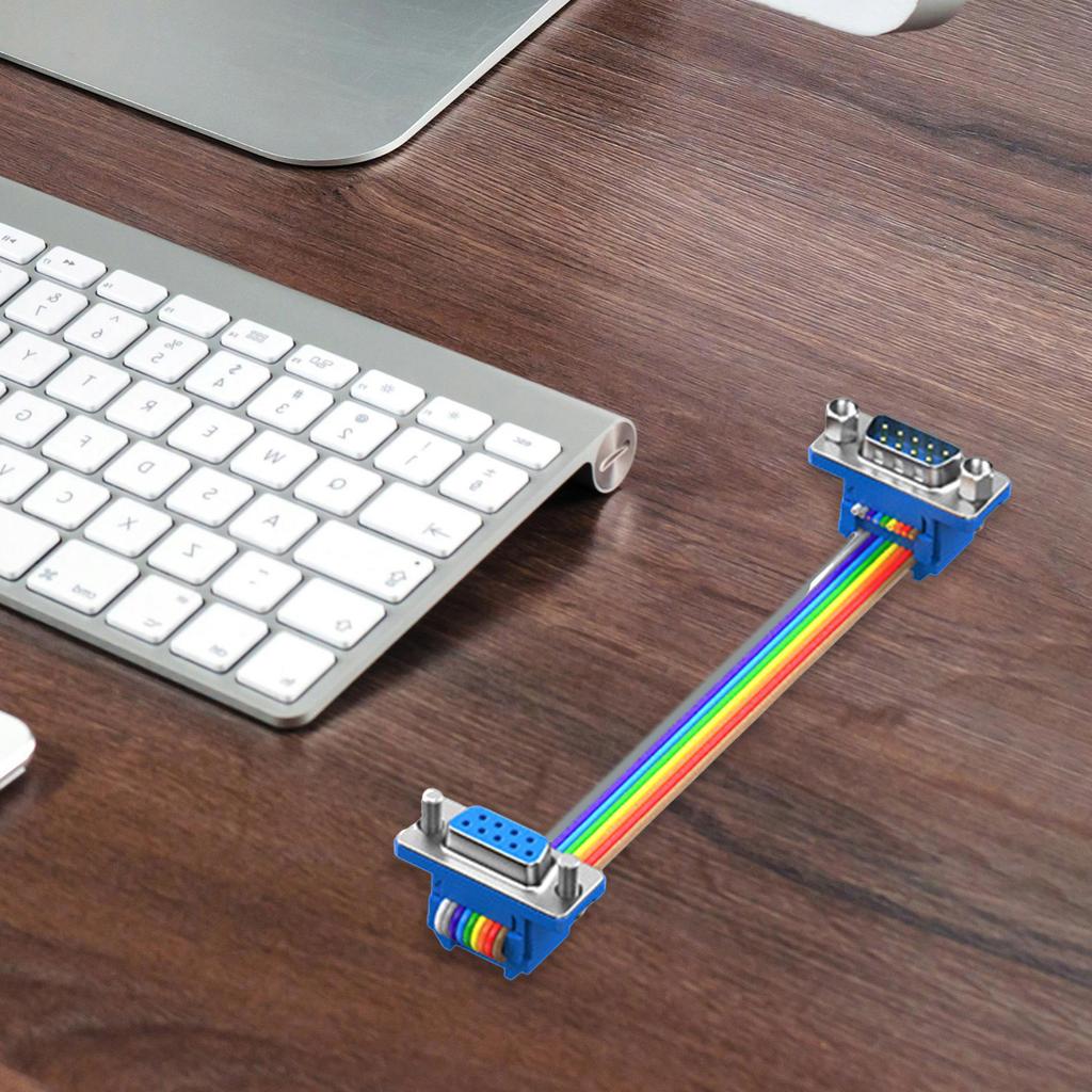 Straight Through RS232 Serial Extension Cable 9Pin Male to Female Connecting Line for Peripheral Connectivity