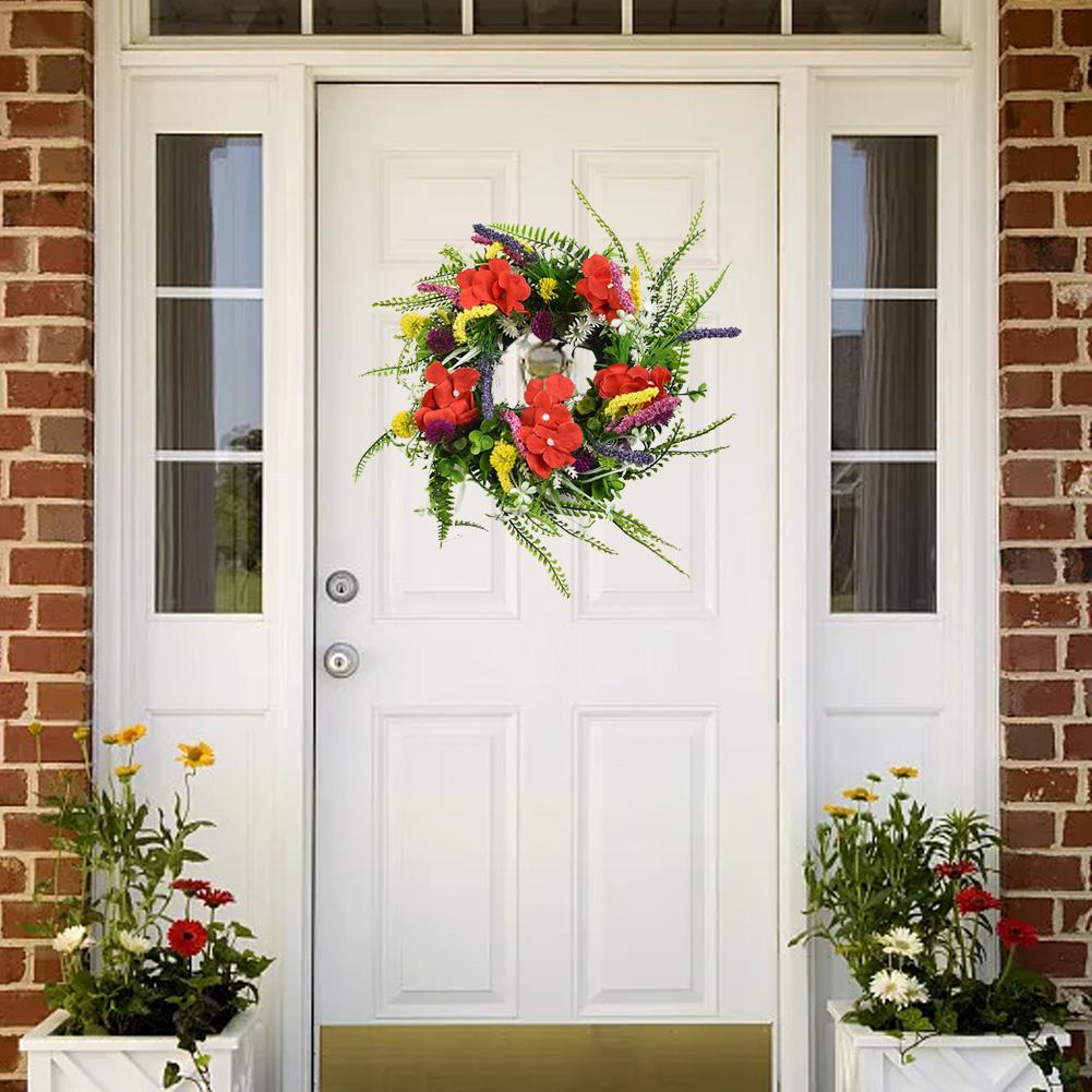 Věnec Green Leaf Flower Dekorace věnce Plast