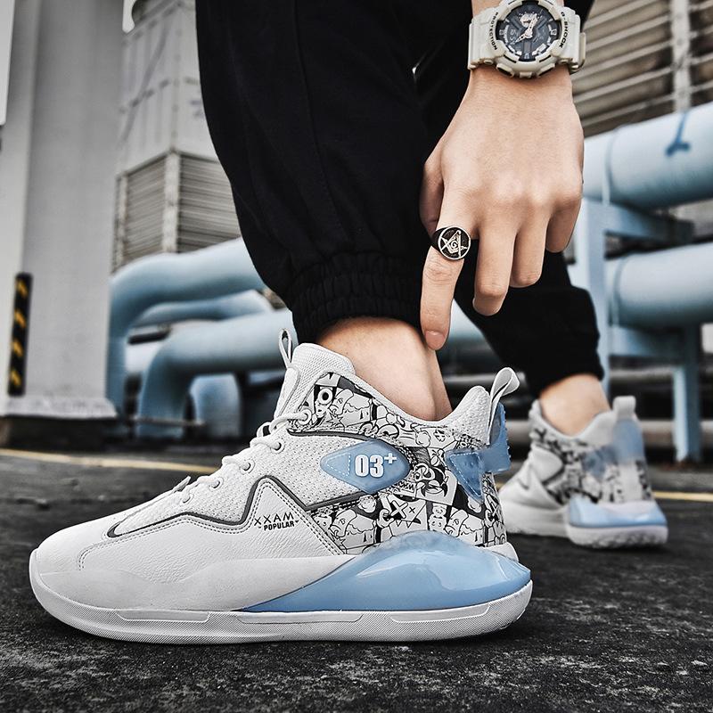 Новая мужская спортивная обувь, модная сетчатая дышащая спортивная повседневная баскетбольная обувь 39