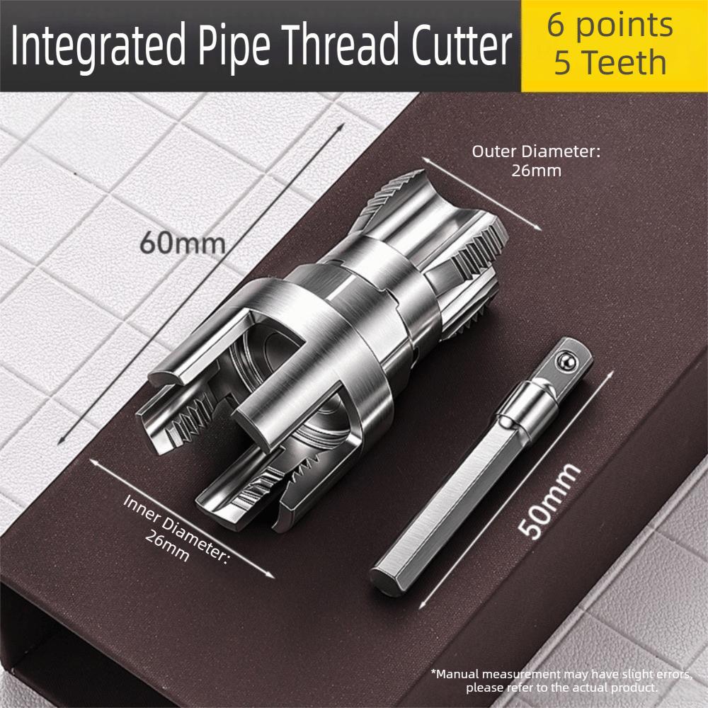 1/2 inch and 3/4 inch Pipe Threading Tool Hex Shank 5 Tooth Pipe Thread Cutter Quick Threading Pipe Threading Die