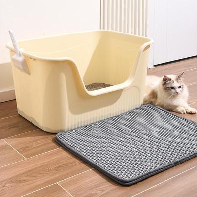 Extra Large Anti-Splash Semi-Enclosed Cat Litter Box with Scoop