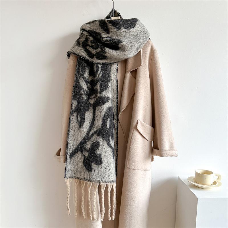New  Cashmere Scarf Shawl Thicked  Warm Blanket Long Tassels Soft Shawls Neck Wraps Pashmina Scarves Ladies' Luxury Scarf