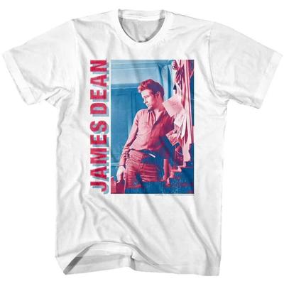 T-shirt da uomo appoggiato James Dean