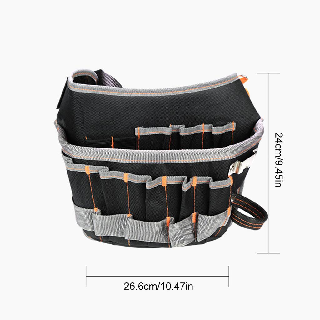Electrician Tool Pouch Multifunctional Waist Bag Multiple Pockets Technician & Electrician Tool Bag with Adjustable Belt