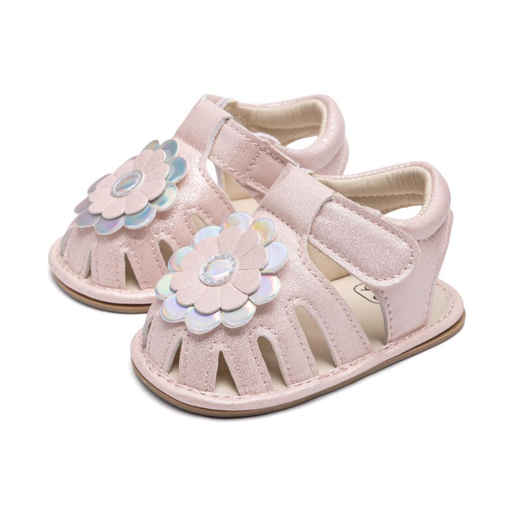 Summer Sunflower Toddler Sandals - Baby Girls' Rubber Sole Shoes 2026