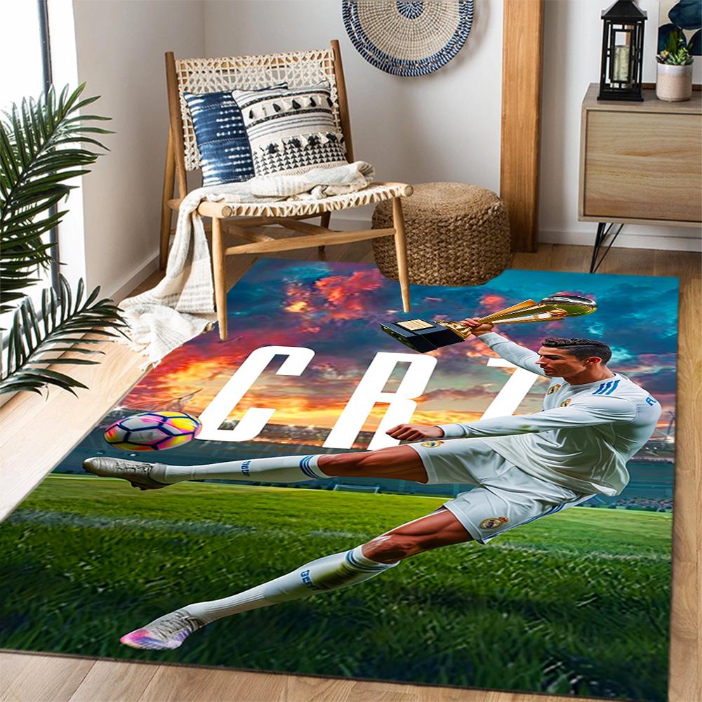 Ronaldo's Fitness Journey Carpet Suitable for Dining Room Entryway Decorate room Outdoor Anti-slip Rug Anime Office Decor Spiritual Gift