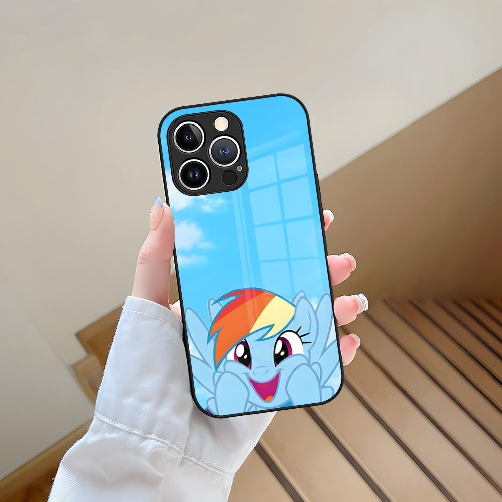 Rainbow Dash Phone Case Tempered Glass For iPhone 13 15 14 12 11 Pro Max Plus Mini X XR XS 8 7 6s SE2020 Coque